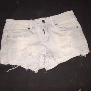 Low rise ripped shorts